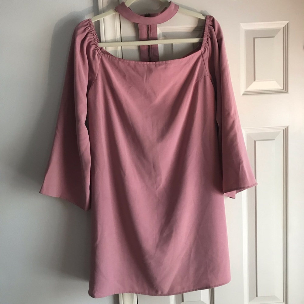 Off the Shoulders Blush Dress